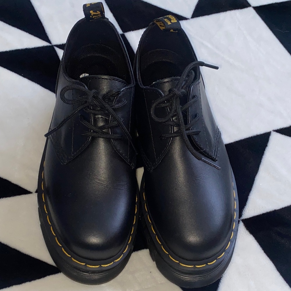 Dr. Martens Black Leather Lace-Up Platform Woman’s Sz 9 EU 41 NWOB